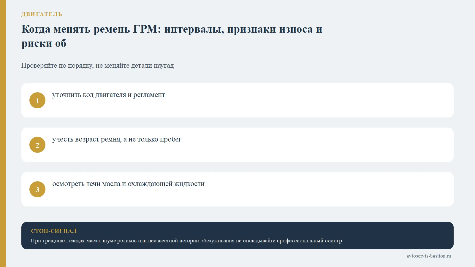 Порядок проверки: Когда менять ремень ГРМ: интервалы, признаки износа и риски обрыва
