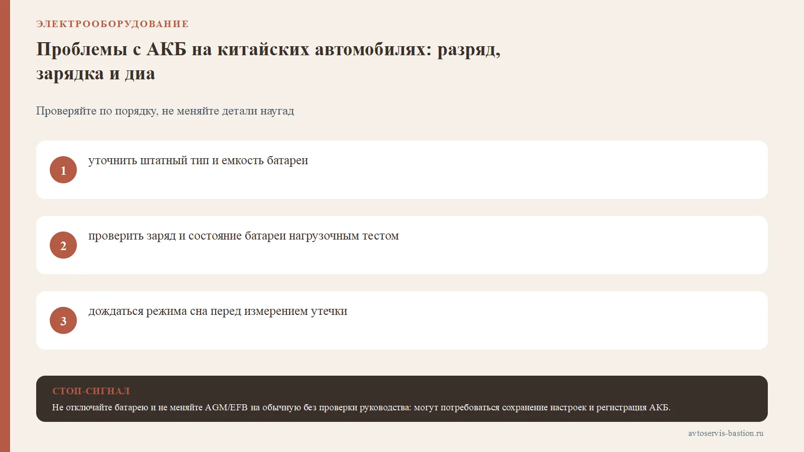 Порядок проверки: Проблемы с АКБ на китайских автомобилях: разряд, зарядка и диагностика